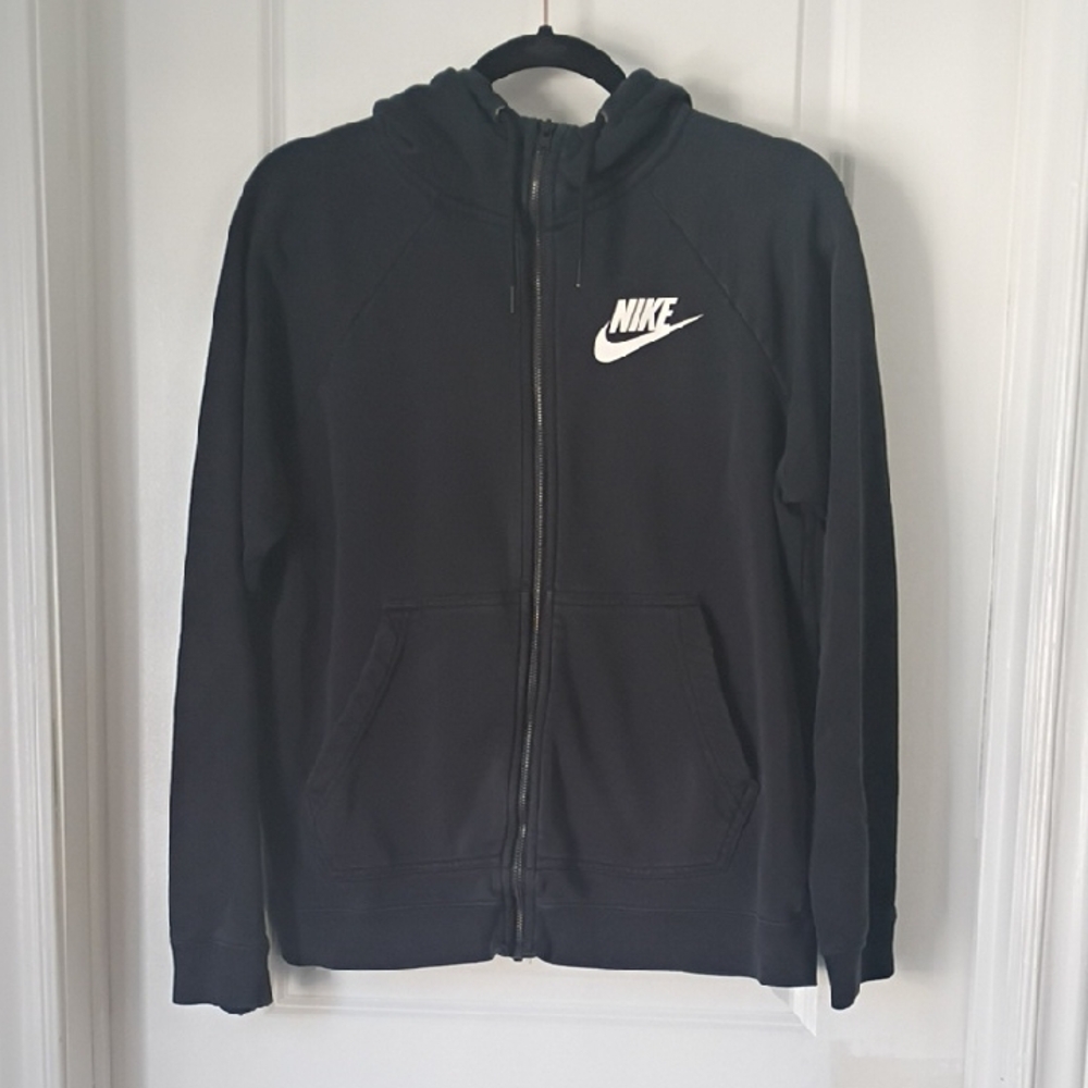 Nike Women's Black Full-Zip Hoodie Medium